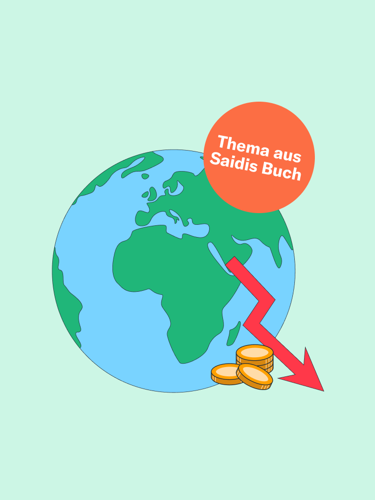 Weltkugel mit Münzen