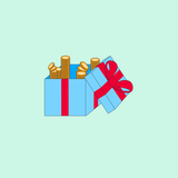 Münzen in Geschenkbox