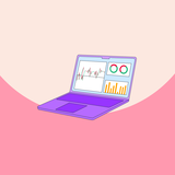 Laptop mit Kursverlauf