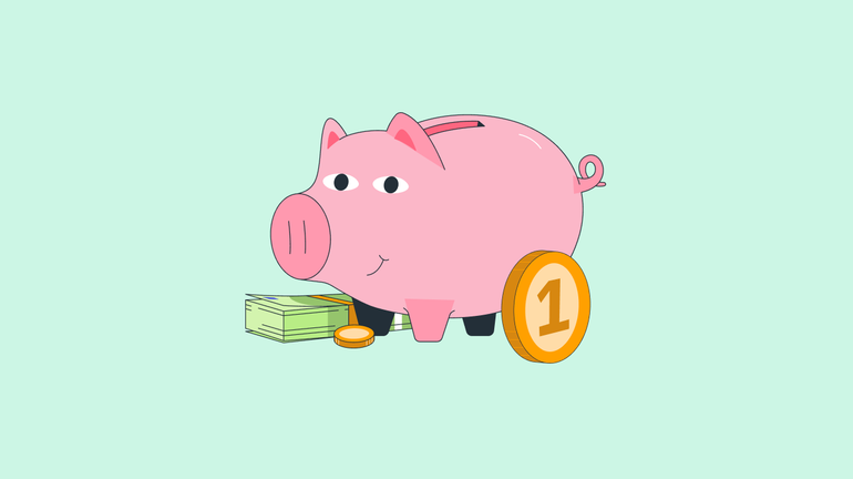 Sparschwein mit Geld