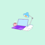 Laptop, Lampe