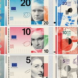 Neue Banknoten mit Gestaltungselementen