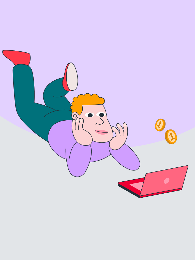 Person mit Laptop