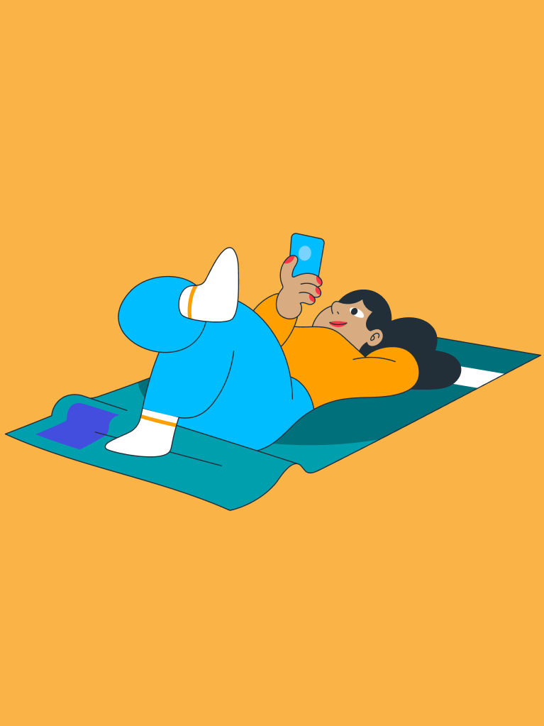 Frau mit Smartphone