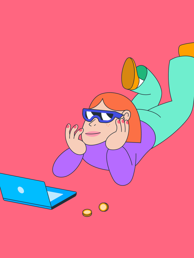 Frau mit Laptop