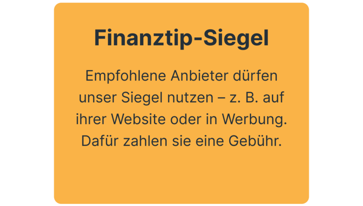 Finanztip-Siegel Finanztip-Siegel