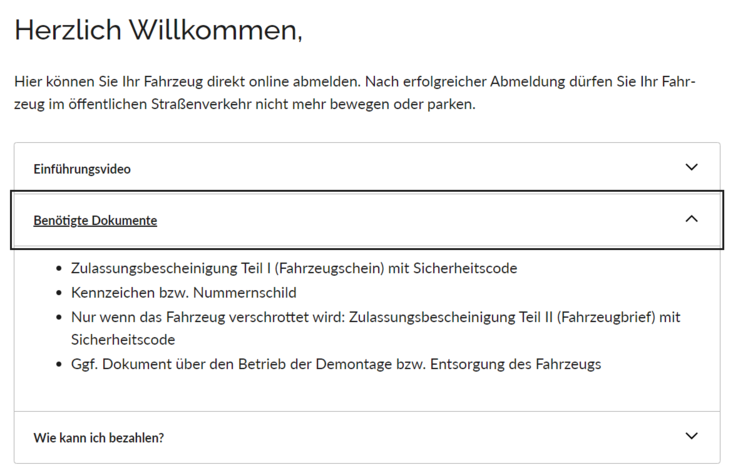 Screenshot Online-Zulassung Auto, Berlin Screenshot Online-Zulassung Auto, Berlin