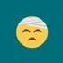 Emoji mit Bandage um den Kopf