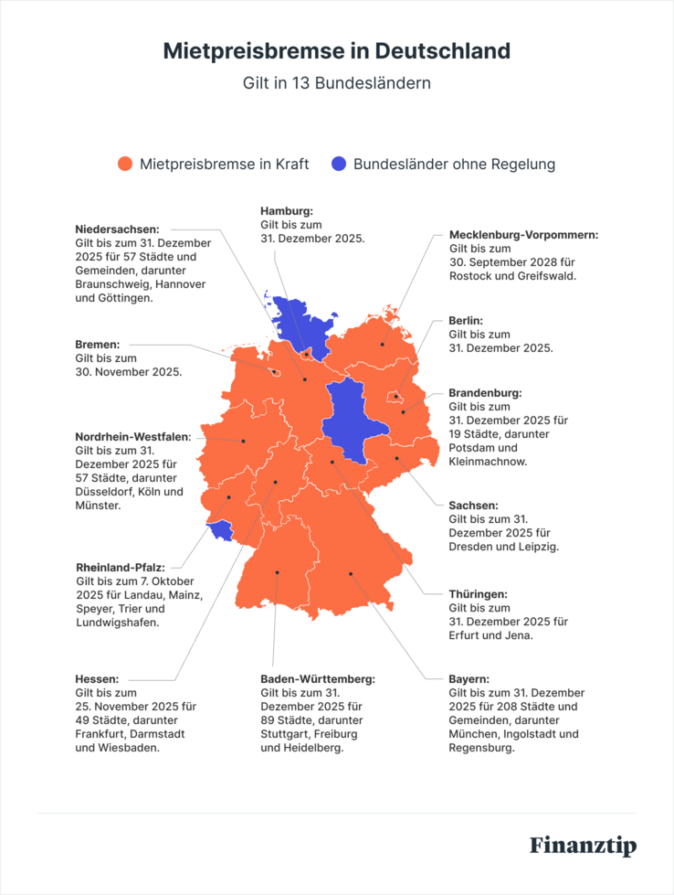 Deutschlandkarte Mietpreisbremse Karte Mietpreisbremse