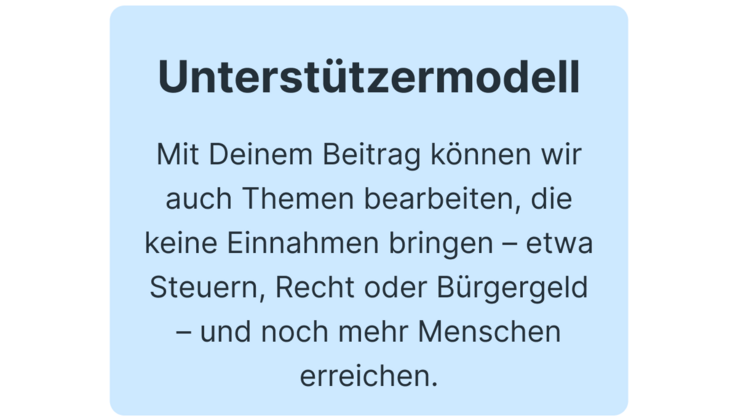 Unterstützermodell Unterstützermodell