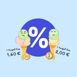 Inflation Definition und Ursachen Kugeln Eis in der Waffel - links mehr, rechts weniger