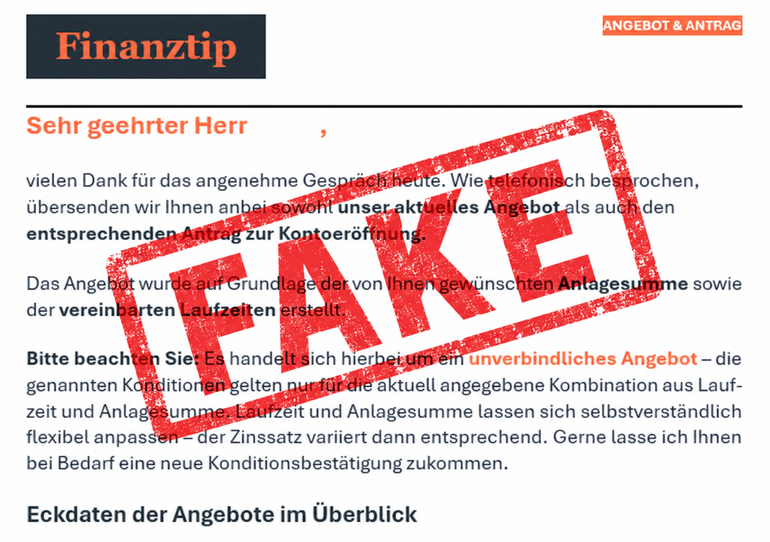 Phishingbeispiel